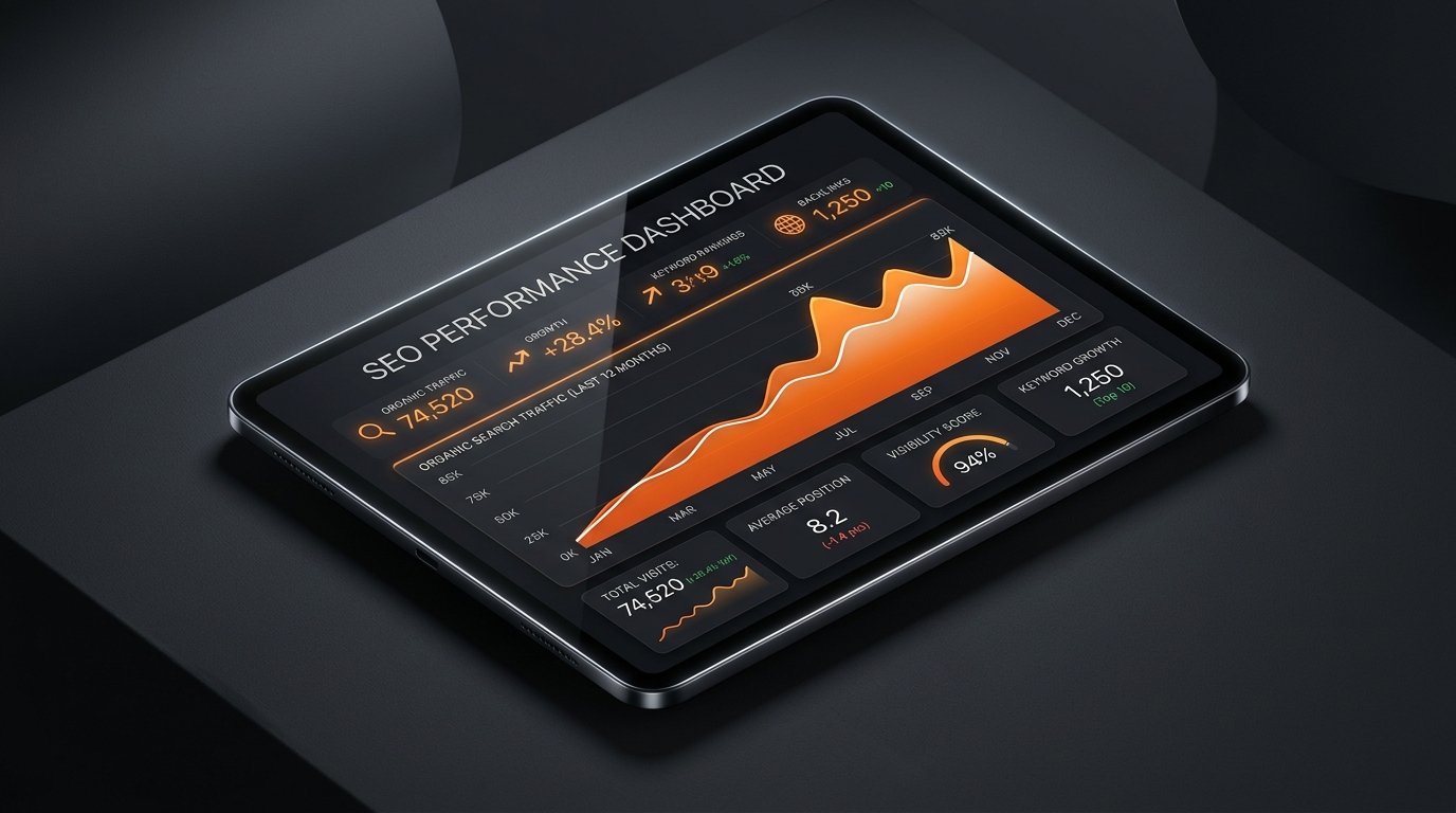 SEO Performance Dashboard Mockup